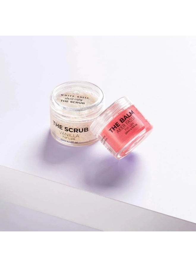 وايت شيل مقشر الشفاه بالفانيليا 30 مل وبلسم الشفاه أكر فاسي 20 مل - Image 4