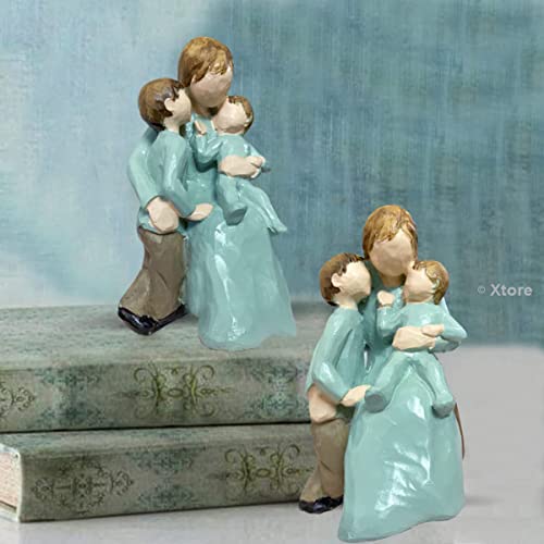 Xtore® Beautiful Hand Painted Medium Size Resin Miother and Child Statue (Pack of 1, Multicolor) - Image 2