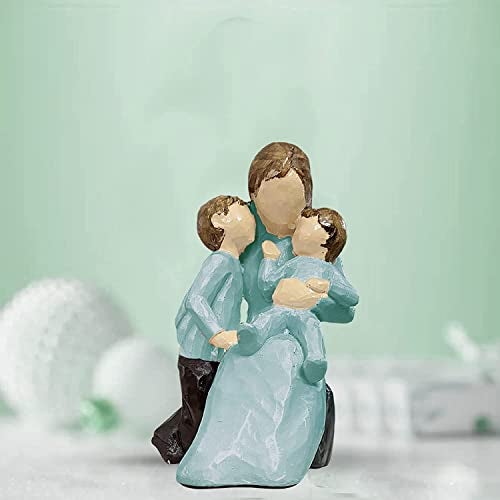 Xtore® Beautiful Hand Painted Medium Size Resin Miother and Child Statue (Pack of 1, Multicolor) - Image 1