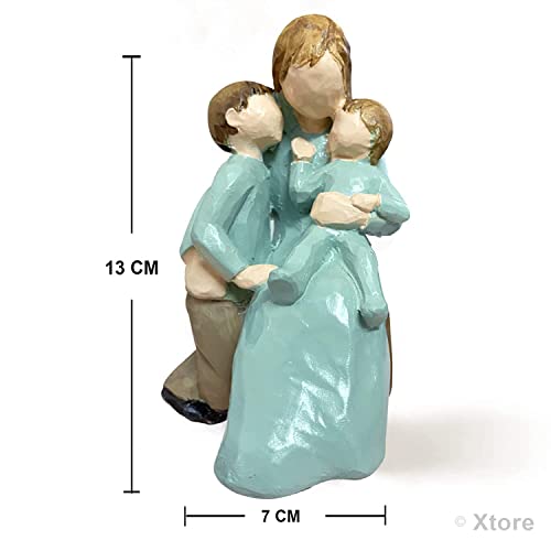 Xtore® Beautiful Hand Painted Medium Size Resin Miother and Child Statue (Pack of 1, Multicolor) - Image 4
