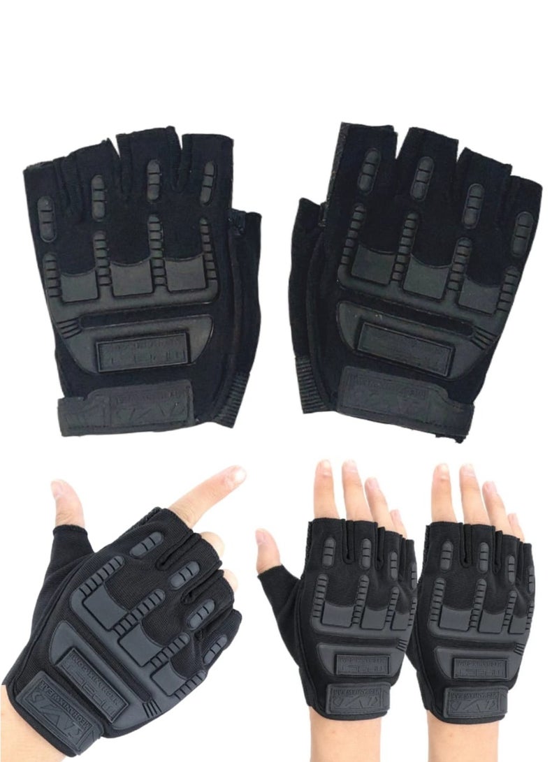 Half finger gloves for gym and motorcycle riding - Image 1