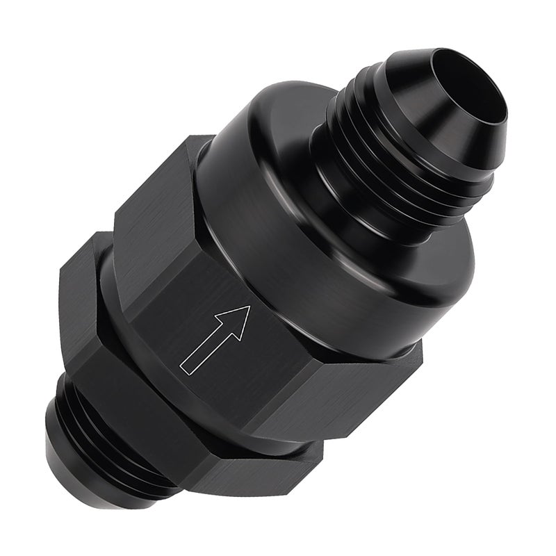 EVIL ENERGY 8AN Male Non Return One Way Inline Check Valve Fitting Aluminum Black - Image 2