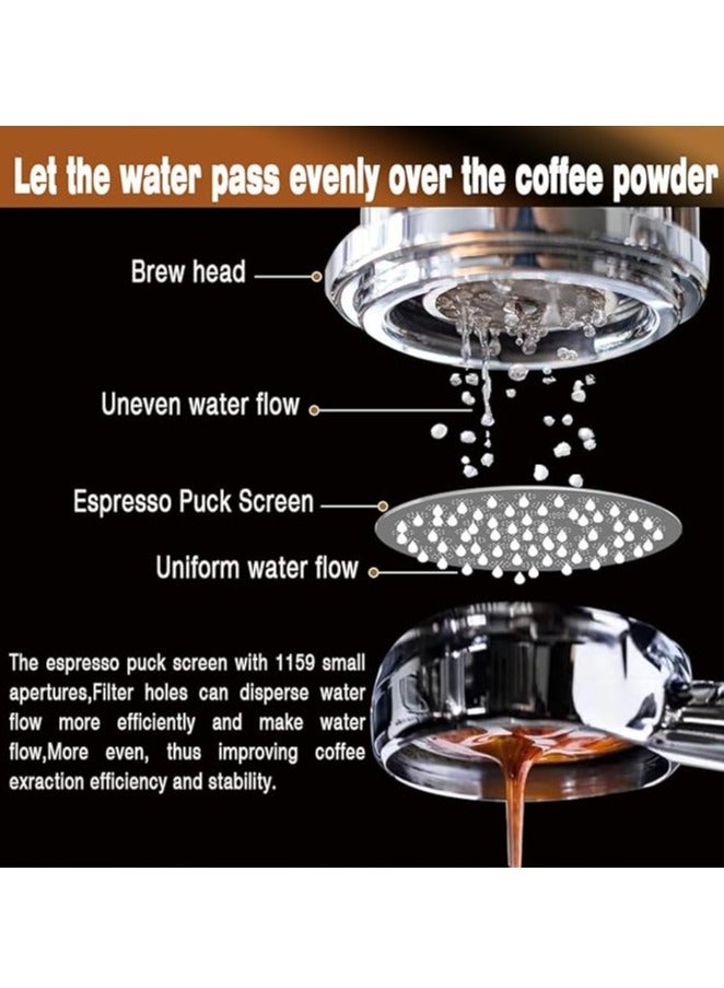 Liying 2Pcs 51mm Espresso Puck Screen - Food-grade 316 Stainless Steel Espresso Filter - 0.8mm Thickness - Reusable Espresso Screen Filter Mesh for Espresso Portafilter  - Image 4