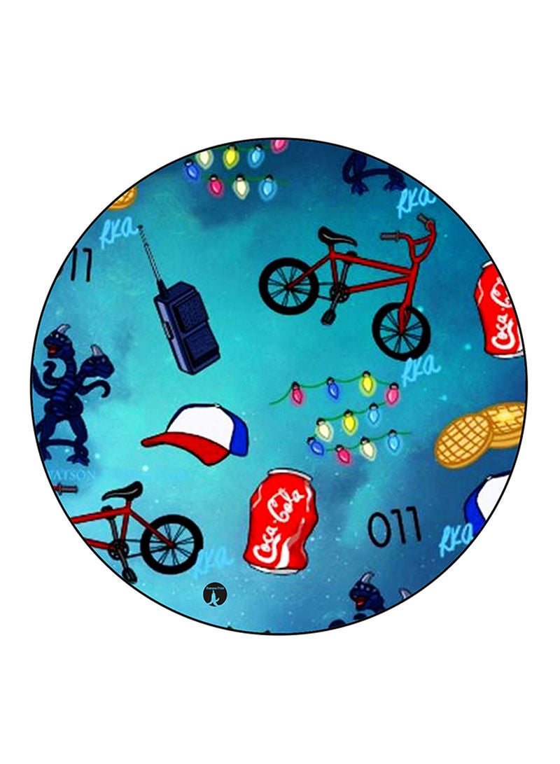 RKN Stranger Things Printed Mouse Pad  Round  Multicolour