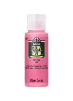 FolkArt FolkArt Glow in the Dark Acrylic Paint (2 Ounce), K2871 Pink  - Image 1