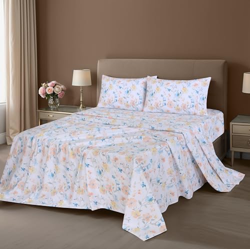 ZOYER 100 Cotton Sheets Full Size Percale Bedding Cooling Breathable Durable with a Crisp Soft Comfortable Feel 16 Deep Pocket 4Piece Set Summer Spring - Image 3