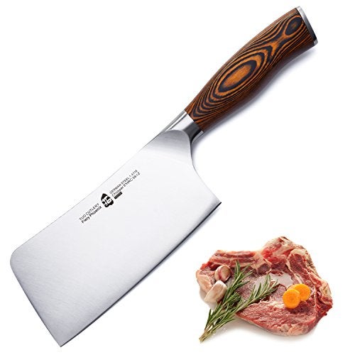 TUO CUTLERY TUO Cutlery Meat Cleaver Chopper Knife - HC German Stainless steel - Kitchen Knife - Ergonomic Pakkawood Handle - 6" -  - Image 1