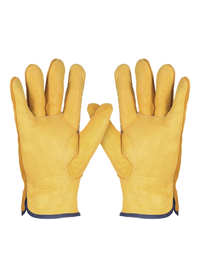 Non Slip Safety Worker Gardening Gloves Yellow 0.5x0.5x32cm - Image 2