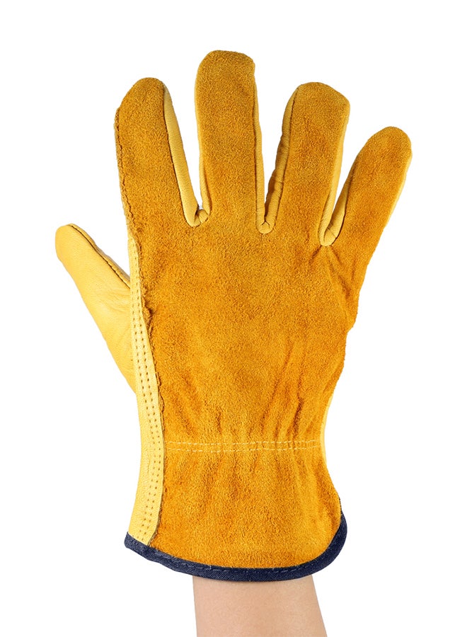 Non Slip Safety Worker Gardening Gloves Yellow 0.5x0.5x32cm - Image 4
