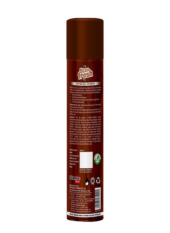 Stanfresh | Wood Care | Enriched With Micro Crystalline Wax | Cleans Polishes | Shines Restors | 300ml - Image 2