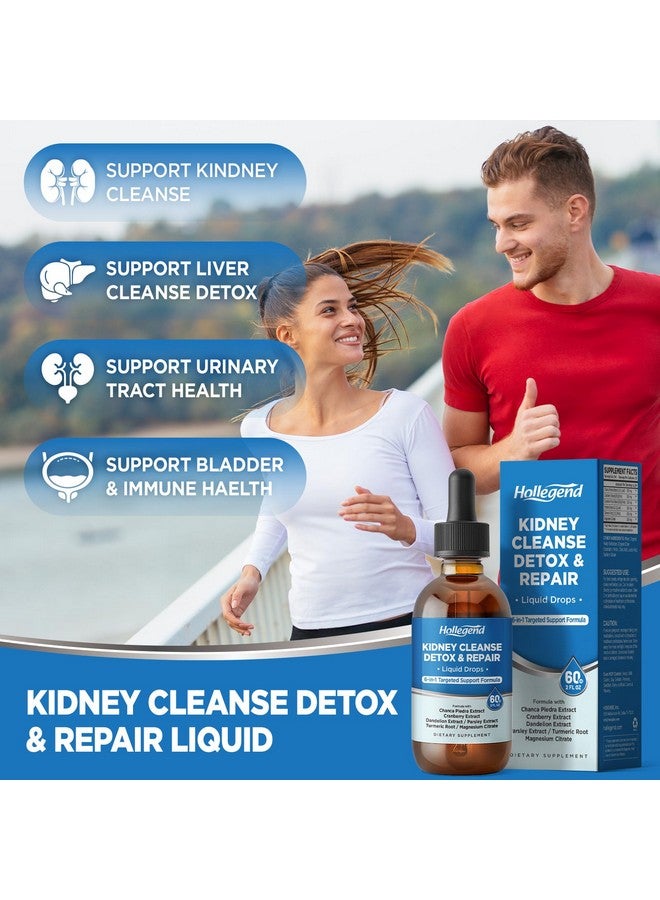 HOLLEGEND Kidney Cleanse Detox & Repair Liquid Drops, Kidney Support Supplement Enhanced with Chanca Piedra, Cranberry, Dandelion, Parsley, Turmeric Root, Magnesium Citrate, 2 Fl Oz - Image 4
