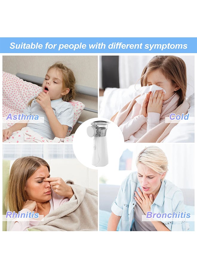 Sharpdo Ultrasonic Portable Nebulizer, USB Portable Nebulizer with Mouthpiece, Nebulizer Machine for Adults & Kids with Auto Clean, Travel, Home, Daily use  - Image 4