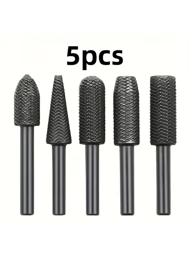 1 Set Embossed Steel Rotary File Grinding Heads For Metal Deburring Hole Expansion - Image 1