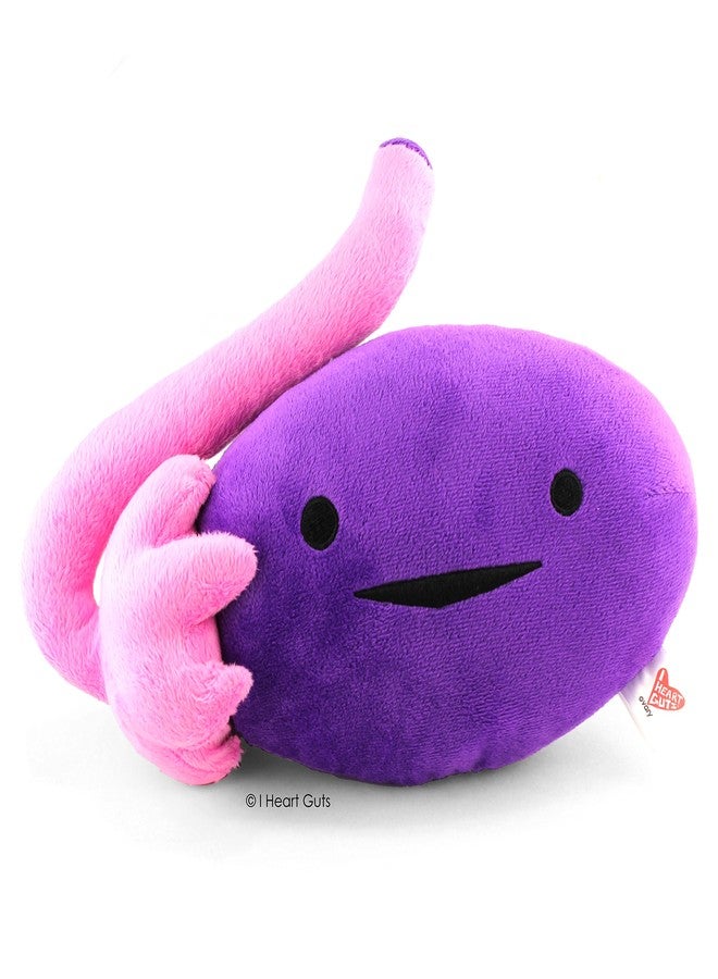 I Heart Guts Ovary Plush - OVA Achiever! - 10" Ovarian Cancer IVF Gift Stuffed Toy | Gift for PCOS, Ovarian Cancer Support, IVF, Ovulation Surgery, Egg Retrieval, TTC - Image 1