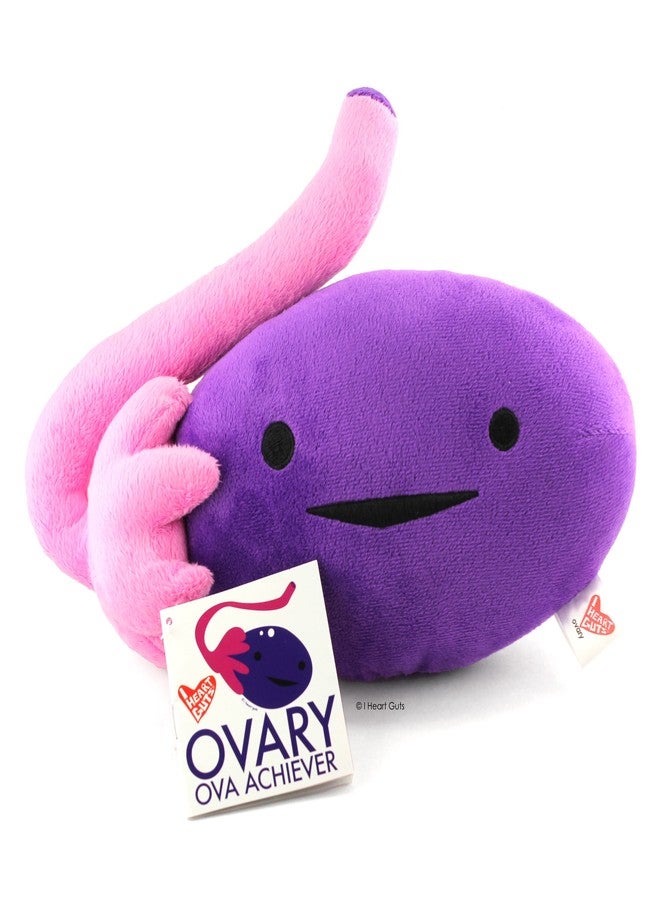 I Heart Guts Ovary Plush - OVA Achiever! - 10" Ovarian Cancer IVF Gift Stuffed Toy | Gift for PCOS, Ovarian Cancer Support, IVF, Ovulation Surgery, Egg Retrieval, TTC - Image 3
