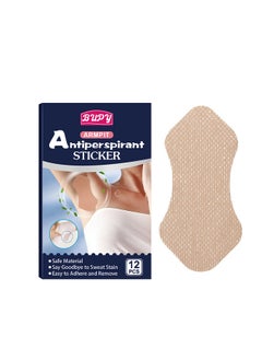 Armpit Sweat Pads - Underarm Sweat Pads | 12 Sweat Pads For Women And Men, Comfortable Thin Perspiration Absorbing Sweat Patches For Under Arms Non Visible Non Sweat Adhesive Armpit Protection