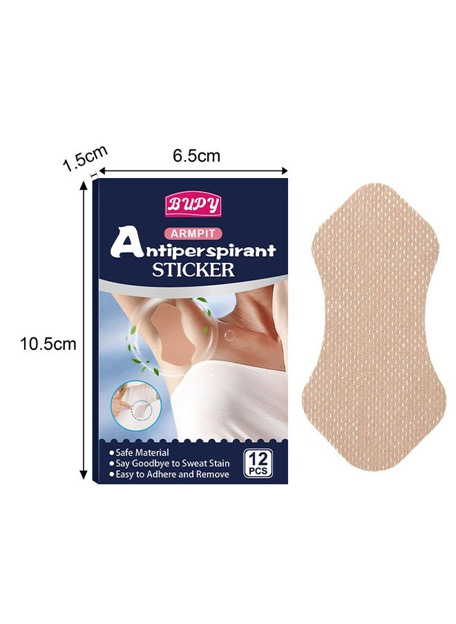 Generic - Armpit Sweat Pads - Underarm Sweat Pads | 12 Sweat Pads For Women And Men, Comfortable Thin Perspiration Absorbing Sweat Patches For Under Arms Non Visible Non Sweat Adhesive Armpit Protection - Image 1