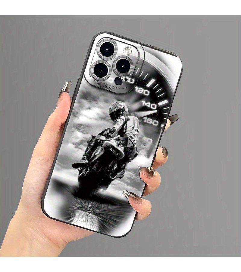 غلاف هاتف أسود غير لامع من مادة TPU لأجهزة iPhone X و XS بتصميم عداد سرعة غير قابل للانزلاق - Image 4