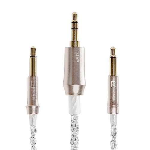 Meze Audio Mono 3.5mm Silver-Plated Headphone Cable - 3.9ft. - Image 1