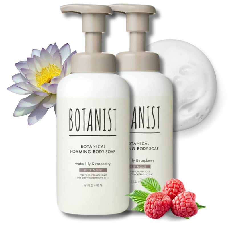 Botanist Shea Butter Body Wash Foaming for Women & Men, Moisturizing Liquid Soap for Sensitive & Dry Skin, Botanical Buttermilkâ„¢ from Japan, Sulfate & Paraben Free, Water Lily & Raspberry, 30.4 Fl Oz - Image 1