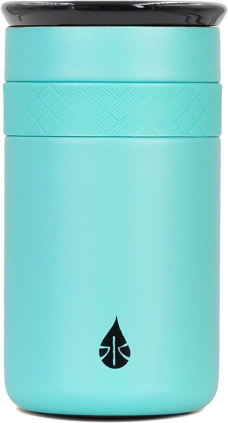 Elemental Artisan Insulated Tumbler, Triple Wall Coffee Travel Mug, Reusable Stainless Steel Coffee Tumbler with Ceramic Lid, Thermal Coffee Cups for Hot (6 Hrs) & Cold (18 Hrs), 12oz - Robin's Egg - Image 1