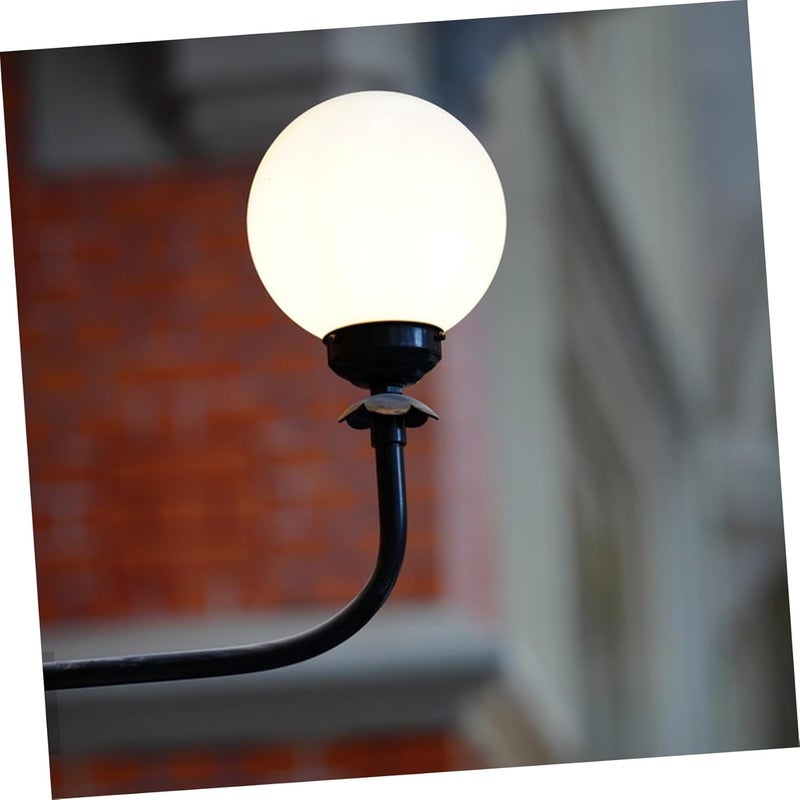 ABOOFAN Milk White Globe Lamp Shade Patio Post Lamp Cover for Outdoor Wall Fixtures Compatible with Base Inner and Opening Decorative Lighting Accessory with Gentle Light Diffusion - Image 5