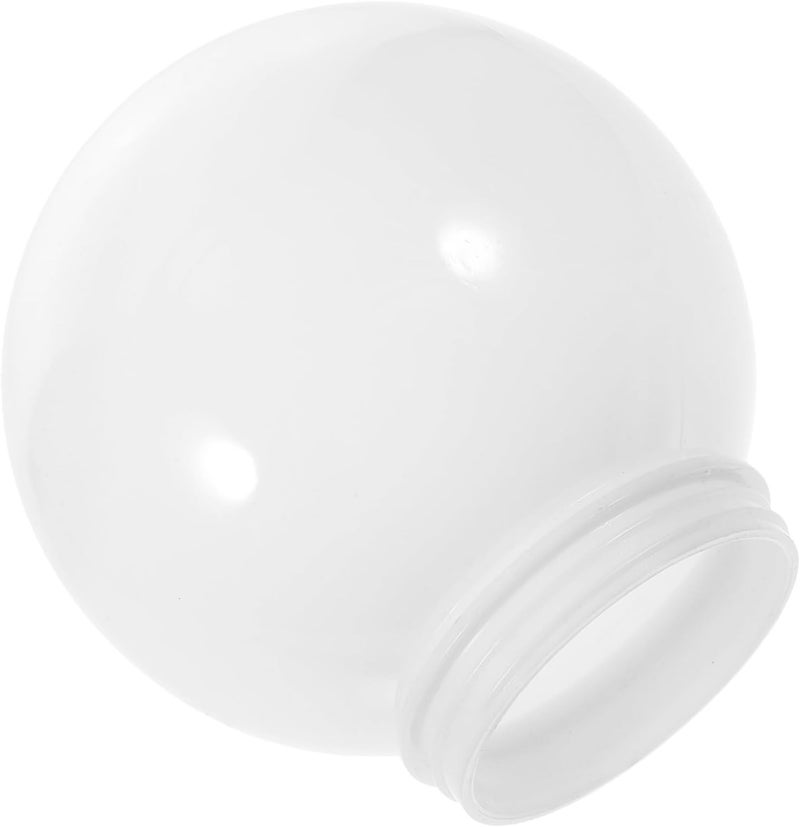 ABOOFAN Milk White Globe Lamp Shade Patio Post Lamp Cover for Outdoor Wall Fixtures Compatible with Base Inner and Opening Decorative Lighting Accessory with Gentle Light Diffusion - Image 1