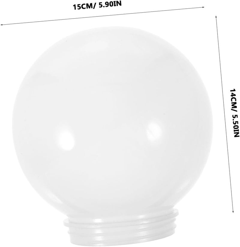ABOOFAN Milk White Globe Lamp Shade Patio Post Lamp Cover for Outdoor Wall Fixtures Compatible with Base Inner and Opening Decorative Lighting Accessory with Gentle Light Diffusion - Image 2