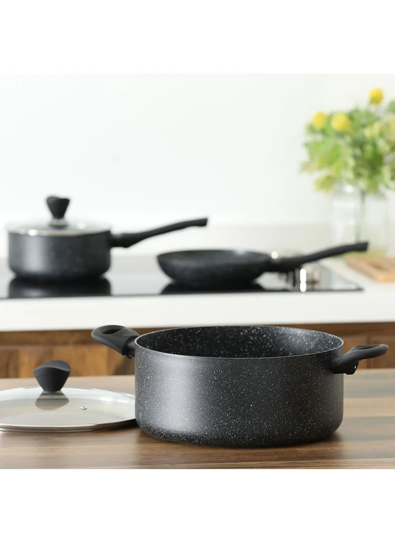 DANUBE HOME Danube Essential Casserole with Lid - Black Marble