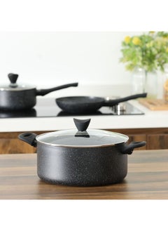 DANUBE HOME Danube Essential Casserole with Lid - Black Marble  - Image 1