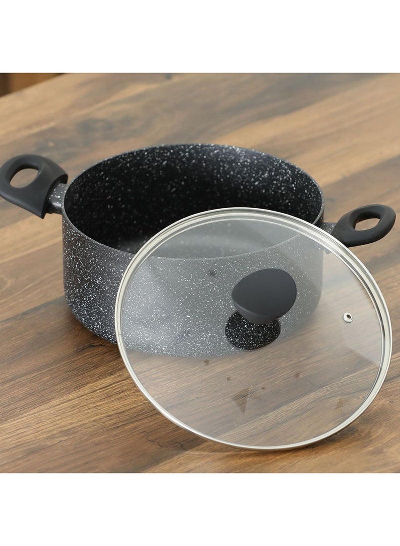 DANUBE HOME Danube Essential Casserole with Lid - Black Marble  - Image 4