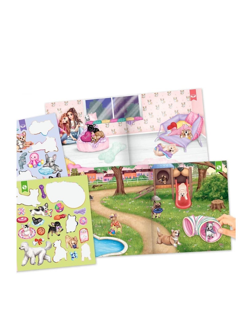 TopModel Corgi Sticker World Book with 20 Background Pages - Image 3