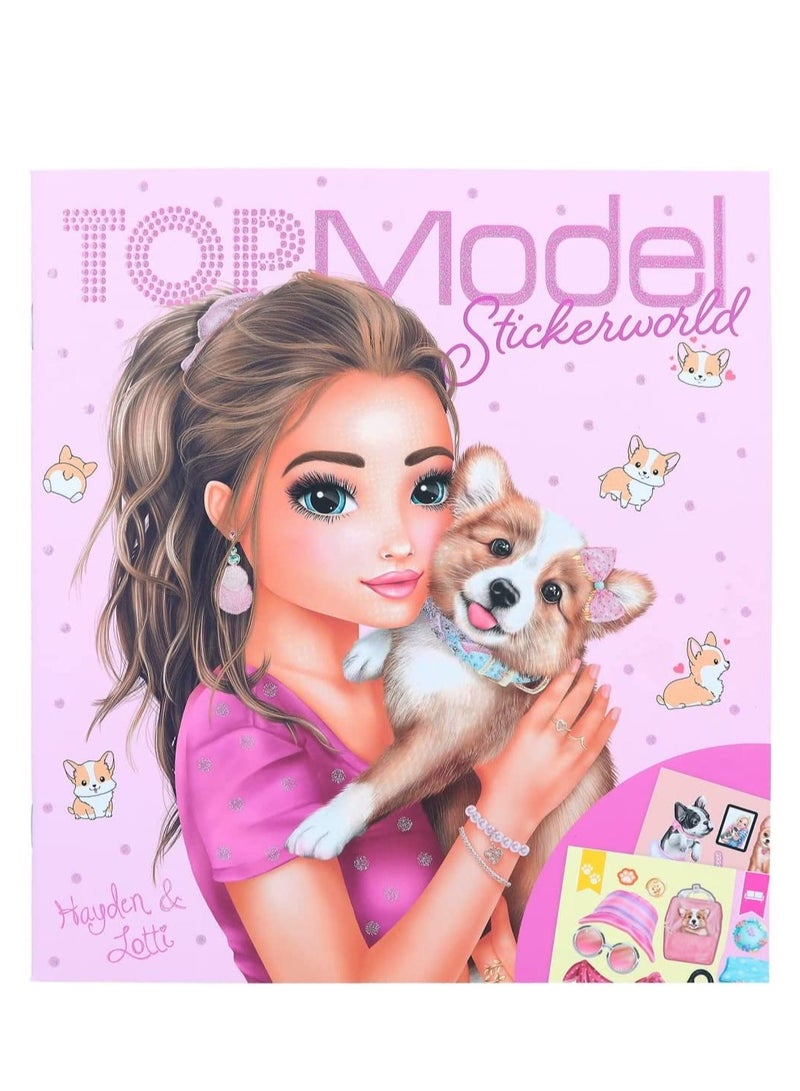 TopModel Corgi Sticker World Book with 20 Background Pages - Image 1