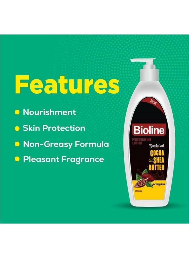 Bioline Moisturizing Sunscreen Body Lotion Enriched with Cocoa & Shea Butter for Dry Skin | Deep Hydration & Broad Spectrum Sun Protection | 500 ml Large Pack - Image 5