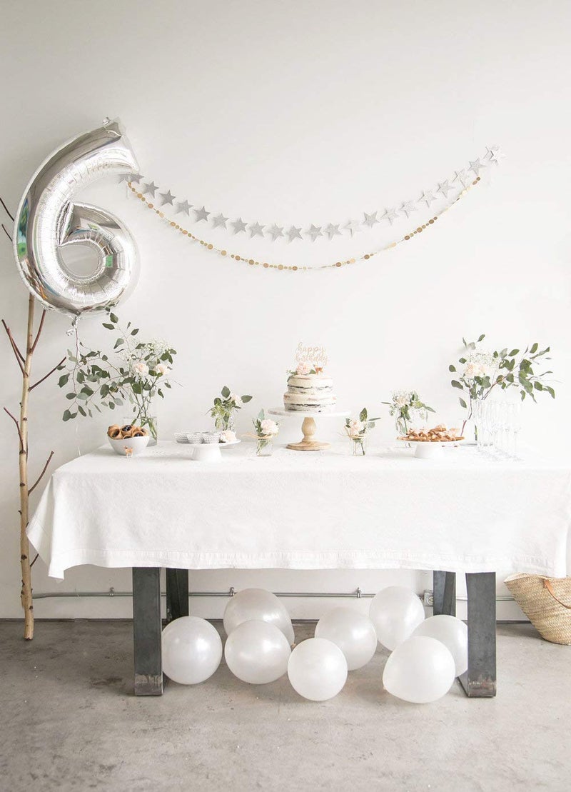 Krisah 6 No. Silver Foil Balloons for Party Decorations(32 inches) - Image 3