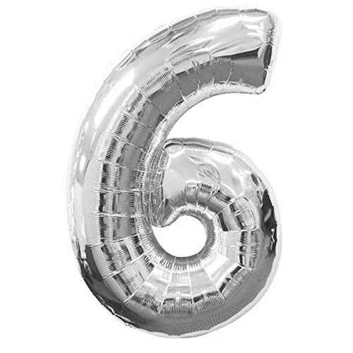 Krisah 6 No. Silver Foil Balloons for Party Decorations(32 inches) - Image 1