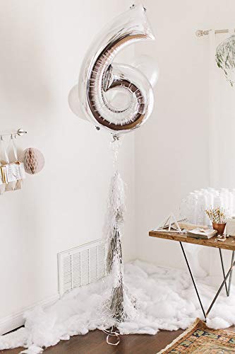 Krisah 6 No. Silver Foil Balloons for Party Decorations(32 inches) - Image 4