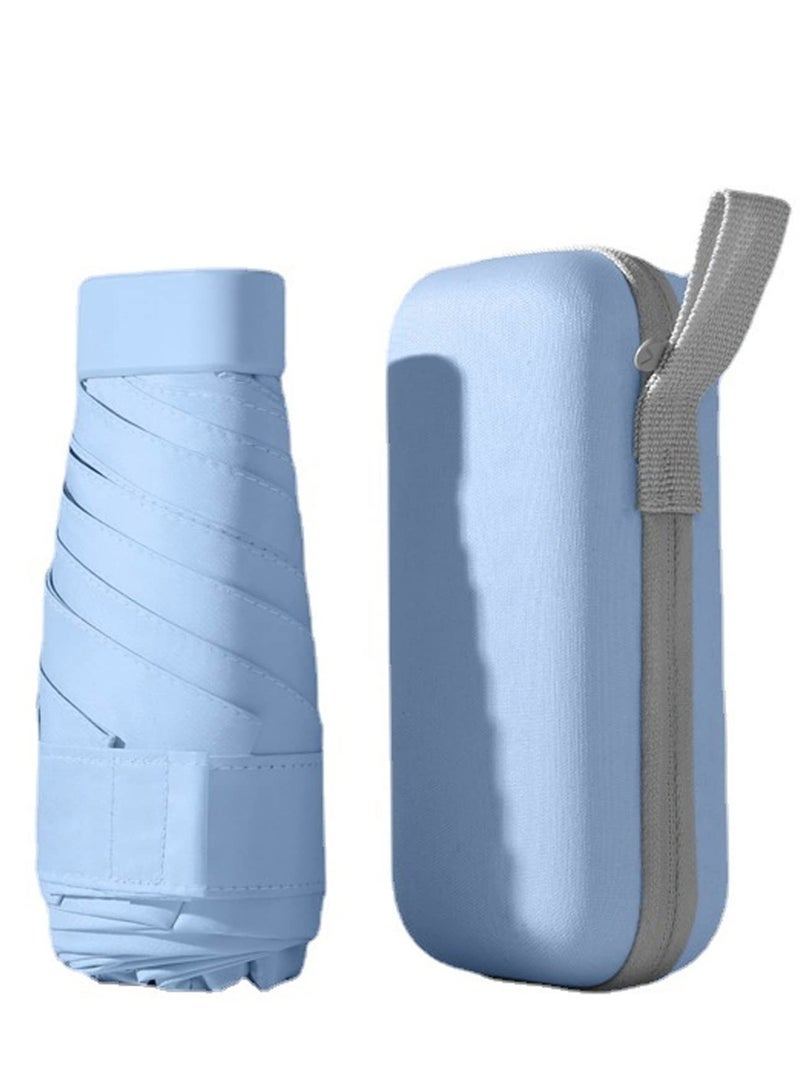 SOLARAE مظلة قابلة للطي، مظلة سفر صغيرة 6 ضلوع مظلة شمسية مقاومة للرياح مظلة مطر خفيفة الوزن صغيرة مدمجة مظلات نسائية صغيرة مظلة مضادة للأشعة فوق البنفسجية للشمس والمطر - Image 1