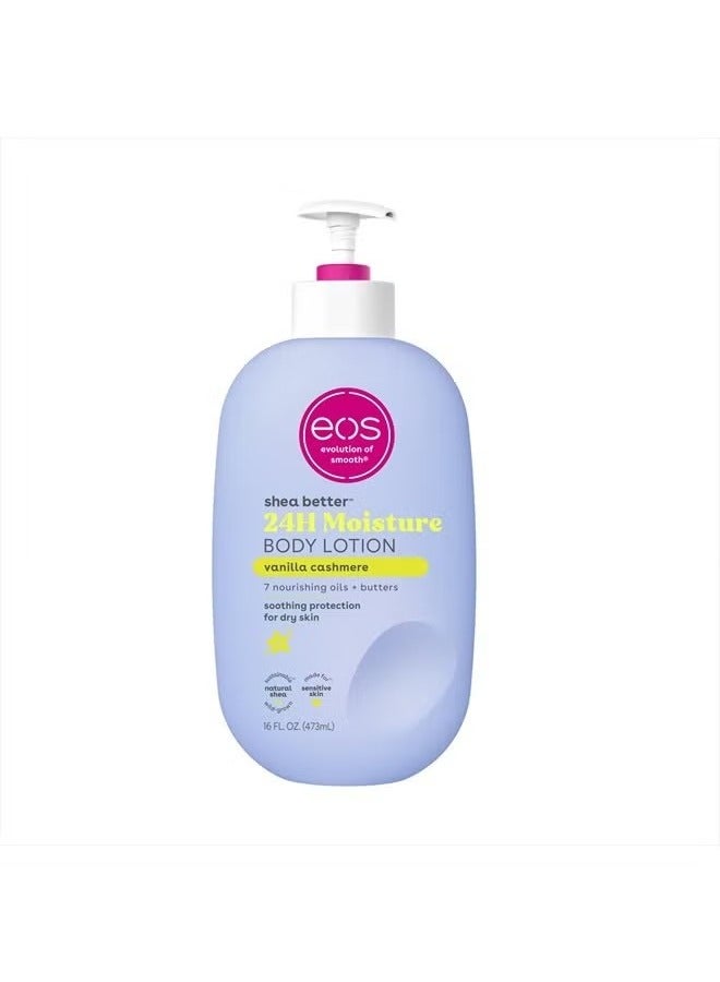 EOS Shea Better Body Lotion- Vanilla Cashmere, 24-Hour Moisture Skin Care, Lightweight & Non-Greasy, Made with Natural Shea, Vegan, 16 fl oz - Image 1
