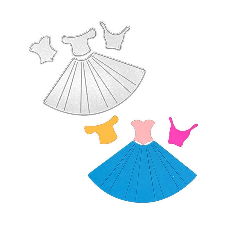 ABTOLS Metal Christmas Woman Santa Claus Dress Cutting Dies,Dress Skirt Die Cuts Embossing Stencils Template Mould for DIY Scrapbooking Album Decorative Paper Dies Card Making - Image 3