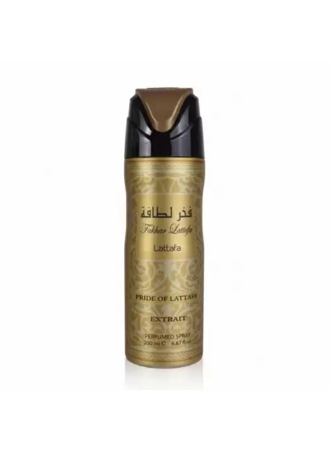 لطافة بخاخ فخر لطافه الذهبي معطر للجسم من لطافة 200 مل - Image 1