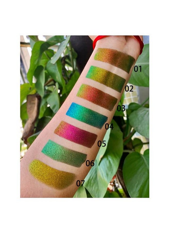 SZDYM Pressed Multichrome Single Eyeshadow Long Lasting And Handmade Chameleon Eyeshadow 100% Vegan And Cruelty Free 2 Grams Pressed Minerals Eyeshadow Super Smooth And Highly Pigmented. (03)  - Image 3