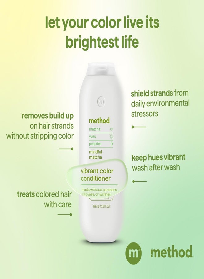 Method Color Protect Conditioner, Mindful Matcha – Safe for Color-Treated Hair, Protects from Environmental Stressors, with Strengthening Peptide – Paraben Free, Cruelty Free – 13.5 oz - Image 4