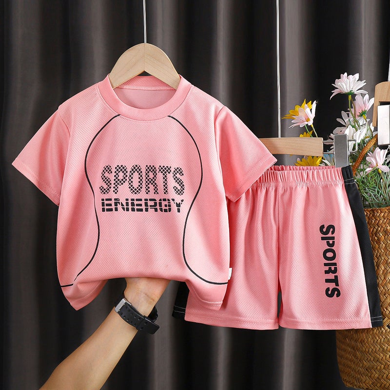 Kids Quick-Dry Sportswear Set C35 pink