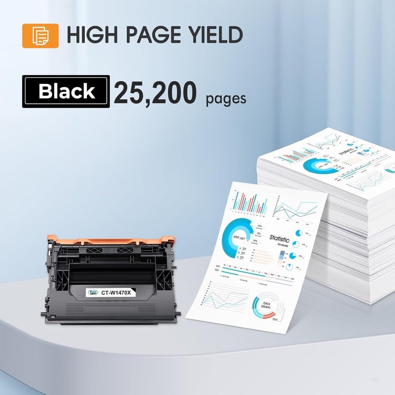 كول تونر خرطوشة حبر سوداء 147X 147A M612 M611 بديلة متوافقة مع HP 147X W1470X لطابعات HP LaserJet Enterprise M611dn M611x M612dn M612x MFP M634h M635fht M635h M636fh عالية الإنتاجية عبوة 1 - Image 3