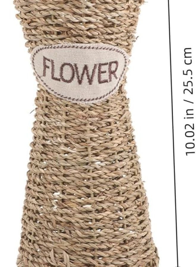 Handmade Woven Flower Basket Rustic Vase For Dried Floral Arrangements Home Decor - Image 5
