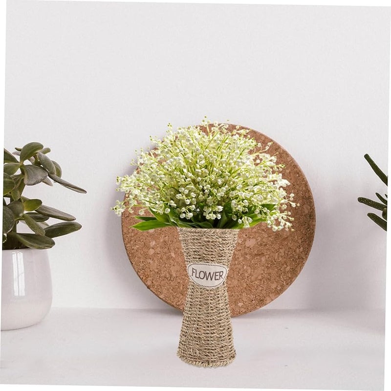 Handmade Woven Flower Basket Rustic Vase For Dried Floral Arrangements Home Decor - Image 4