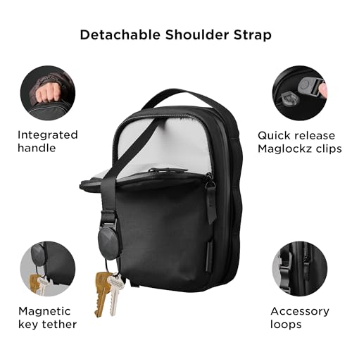 ALPAKA Metro Sling V2, RFID Blocking Small Crossbody Bag & Handle Carry Bag, Adjustable & Detachable Shoulder Strap Bag, Anti-theft, Weatherproof, YKK Zippers Axoflux 300D Daypack, Black - Image 4