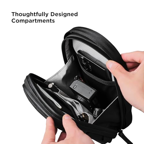 ALPAKA Metro Sling V2, RFID Blocking Small Crossbody Bag & Handle Carry Bag, Adjustable & Detachable Shoulder Strap Bag, Anti-theft, Weatherproof, YKK Zippers Axoflux 300D Daypack, Black - Image 3