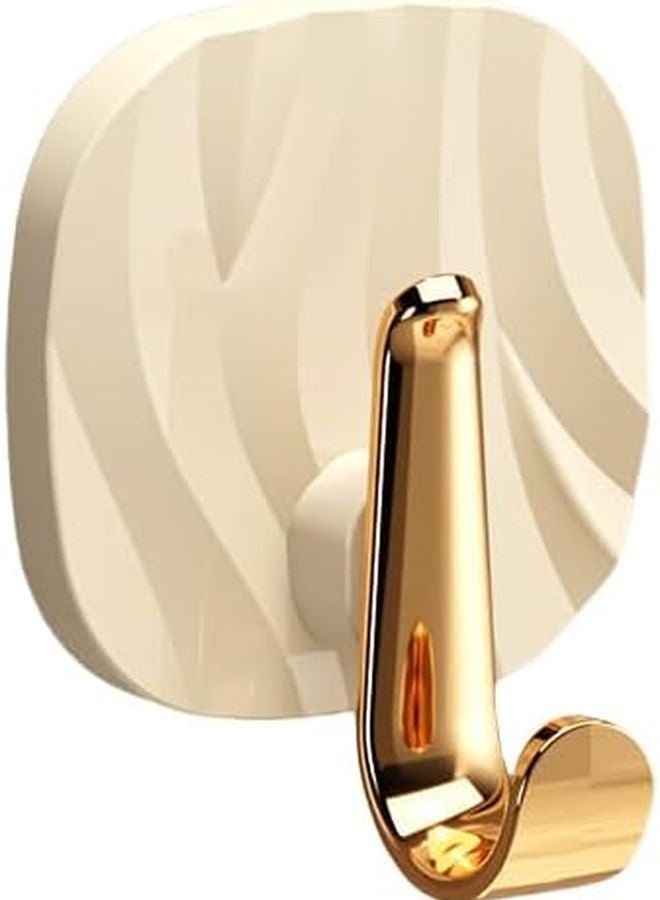 خطافات ذهبية لاصقة 8 قطع بدون حفر ولا تترك أثر خطافات بلاستيكية قوية للمطبخ - Image 1